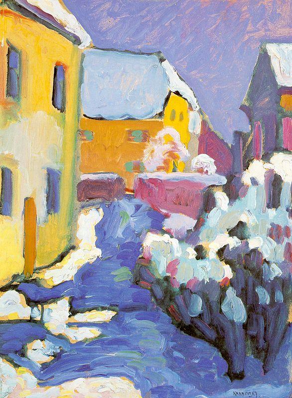 Wassily Kandinsky Cemetery and Vicarage in Kochel oil painting image